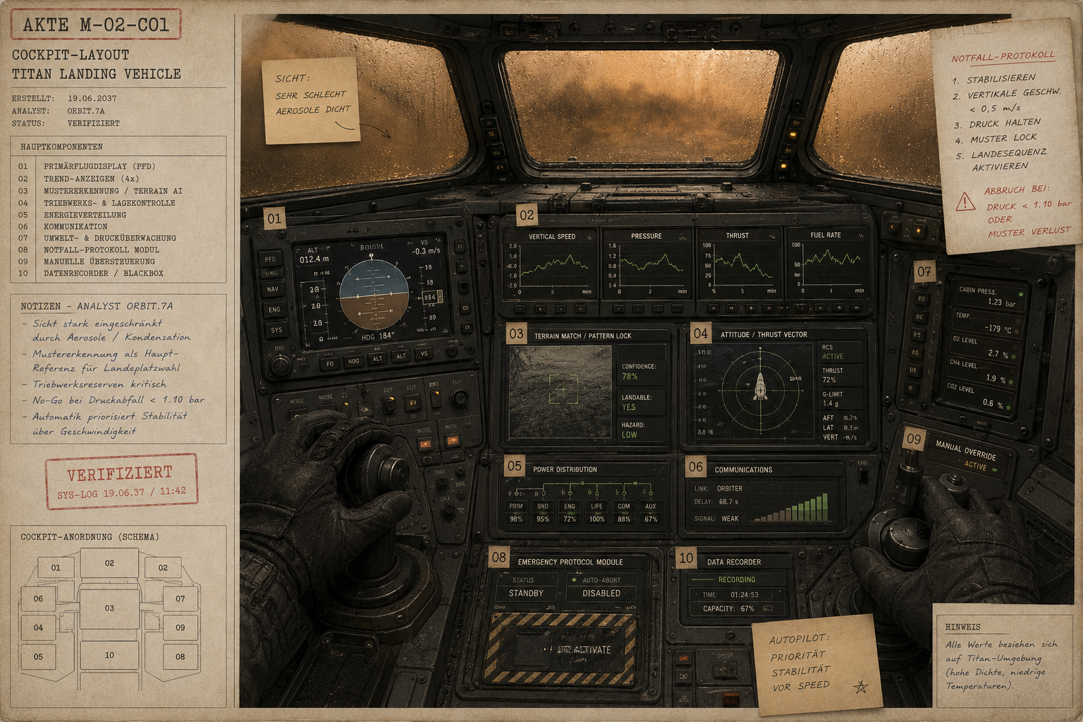 System- und Cockpit-Layout